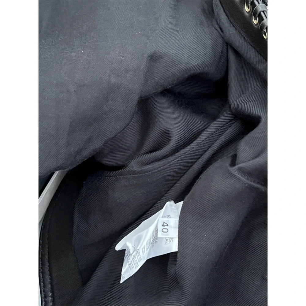 Balmain leather biker jacket 40French or medium US - Picture 3 of 6